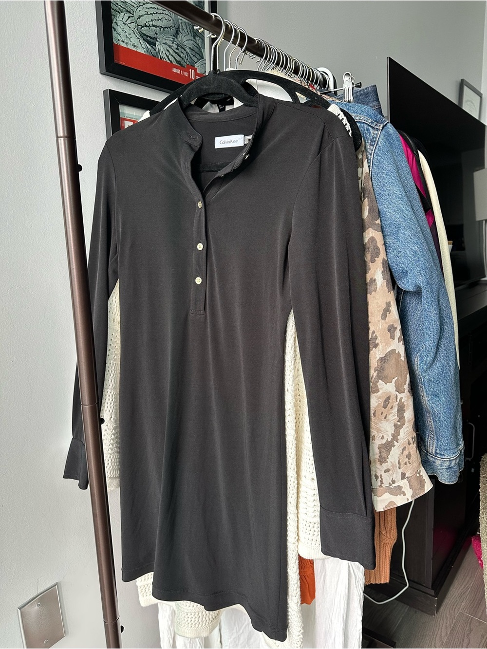 Calvin Klein Black Long Sleeve dress
